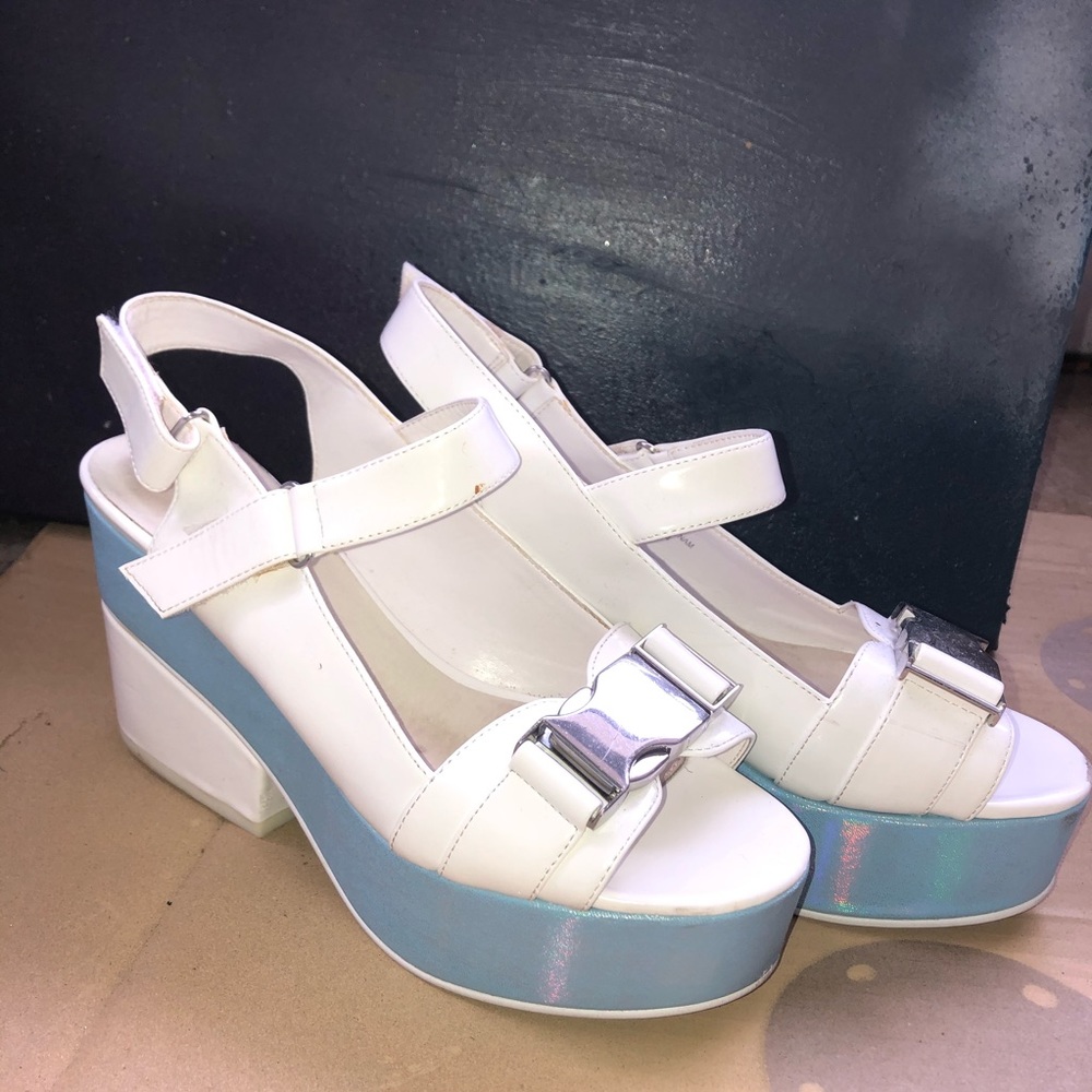 Asos Iridescent Platform Heels